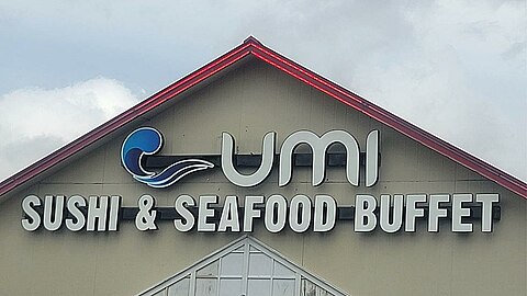 Umi Sushi in former golden corral in August 2023
