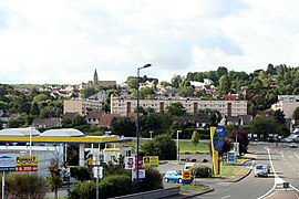 Vue générale depuis le rond-point de l'autoroute.