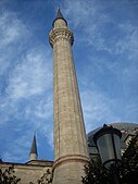 One of the twin minarets