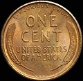 Reverse of a 1909-S VDB Lincoln Cent