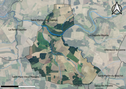 Carte orhophotogrammétrique de la commune.