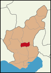 Map showing İmamoğlu District in Adana Province