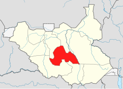 Location in South Sudan.