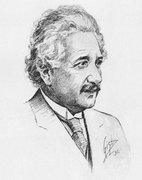 Albert Einstein sketch in 1931