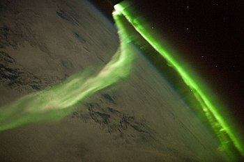 Aurora australis from space