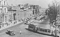 Straßenbahn in der Königstraße, kurz nach dem Ende des Zweiten Weltkriegs (1946)