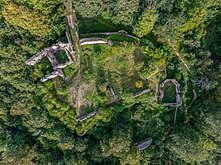 Raueneck Castle ruins, orthophoto