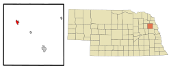 Location of Wisner, Nebraska