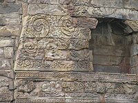 Dhamekh Stupa wall close-up, as it appeared in 2008