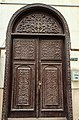 Elaborately carved wooden door