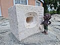 Mini-statue of Pumuckl in Esztergom, Hungary