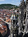 Clocheton Renaissance de la façade flamboyante de la Cathédrale de Toul vu depuis la Tour Sud-Ouest]]