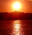 Image 25The sun setting over the Golden Horn in the city of Istanbul.