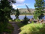 Trail approach to Grebe Lake, 2009