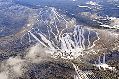 Aerial view of Gunstock Mountain Resort in 2007