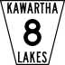 Kawartha Lakes Municipal Road 8 marker