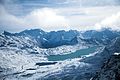 Aussicht von der Diavolezza-Seilbahn auf den Lago Bianco