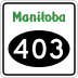 Provincial Road 403 marker