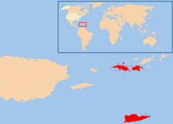 Location of Danish West Indies