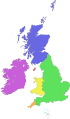 Map of separatist moviments in UK