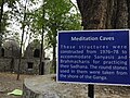 Information sign in front of the meditation caves