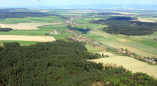 Olešnice : vue aérienne.