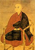 大内盛見像（左）・毛利重就像（右） 盛見（大内氏第11代当主）は室町時代に伽藍を再建、重就（長州藩第7代藩主）は江戸時代後期に現在の金堂・仁王門を再建。