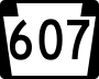 Pennsylvania Route 607 marker