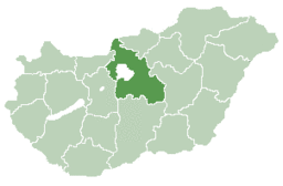 Provinsens läge i Ungern.