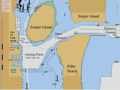 Map of the Channel and Harbor of Port of Palm Beach