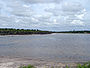 O rio Jaguaribe em Aracati, Ceará.