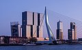 Rotterdam, bridge (the Erasmusbrug) and the Kop van Zuid