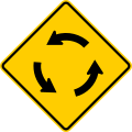 P-3-4 Roundabout ahead