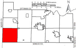 Location of Scott Township, Sandusky County, Ohio.