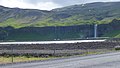 Seljalandsfoss water fall from west bank of Markarfljót