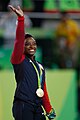 Image 5 Simone Biles Photograph: Agência Brasil Fotografias Simone Biles (born March 14, 1997), after receiving the gold medal for the all-around event at the 2016 Summer Olympics in Rio de Janeiro. Biles also won golds in the vault and the floor events in Rio, a bronze medal on the balance beam, and a gold in the team all-around event as part of a U.S. team dubbed the "Final Five". More selected pictures