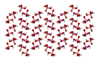 ball-and-stick model of the crystal structure of sodium tetrahydroxyborate