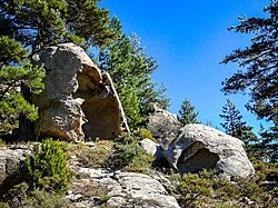 Tafoni in the mountains of Corsica.