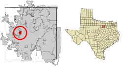 Location of River Oaks in Tarrant County, Texas