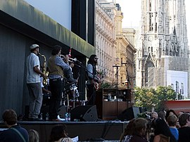 Menahan Street Band performing onstage