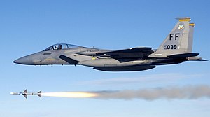 F-15C Eagle fires an AIM-7 Sparrow missile