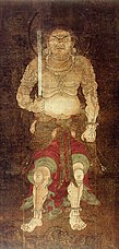 An example of Fudō Myōō with a sword. 12th century, Heian period. Manshu-in, Kyoto