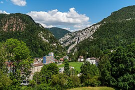 La cluse (les gorges) de Moutier.