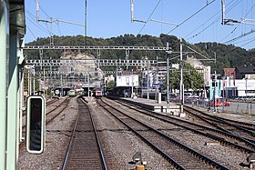 Blick auf die Perrons von Westen