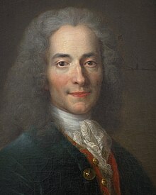 Voltaire at 24, by Catherine Lusurier after Nicolas de Largillière's painting