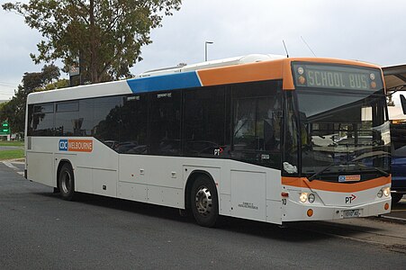 CDC Wyndham W10 2009 Denning Phoenix with Custom Coaches CB60 Evo II bodywork at Hoppers Crossing station