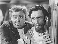 Charles Laughton and John Carradine in Captain Kidd (1945) — cropped screenshot