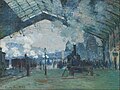 Image 8Arrival of the Normandy Train, Gare Saint-Lazare, by Claude Monet, 1877, Art Institute of Chicago (from Train)
