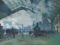 Image 18Arrival of the Normandy Train, Gare Saint-Lazare, by Claude Monet, 1877, Art Institute of Chicago (from Train)