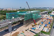 Nanhai Tram Line 1 station under construction (April 2022)